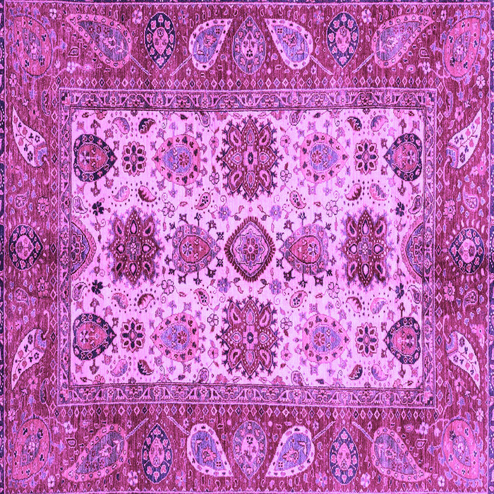 Square Oriental Purple Traditional Rug, abs3757pur