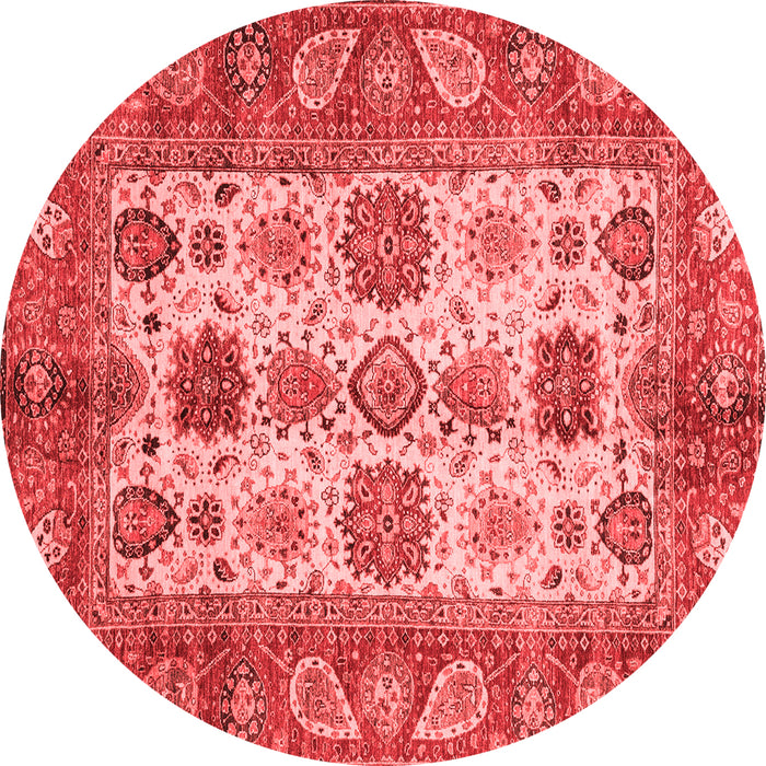 Machine Washable Oriental Red Traditional Rug, wshabs3757red