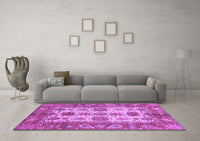 Machine Washable Oriental Purple Traditional Rug, wshabs3757pur