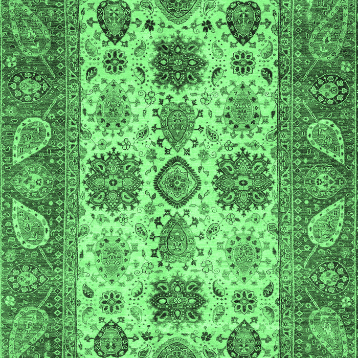 Oriental Emerald Green Traditional Rug, abs3757emgrn
