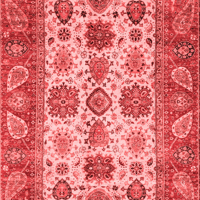 Machine Washable Oriental Red Traditional Rug, wshabs3757red