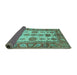 Sideview of Oriental Turquoise Traditional Rug, abs3757turq