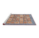 Sideview of Machine Washable Abstract Rosy-Finch Purple Rug, wshabs3758