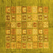 Square Abstract Yellow Modern Rug, abs3758yw