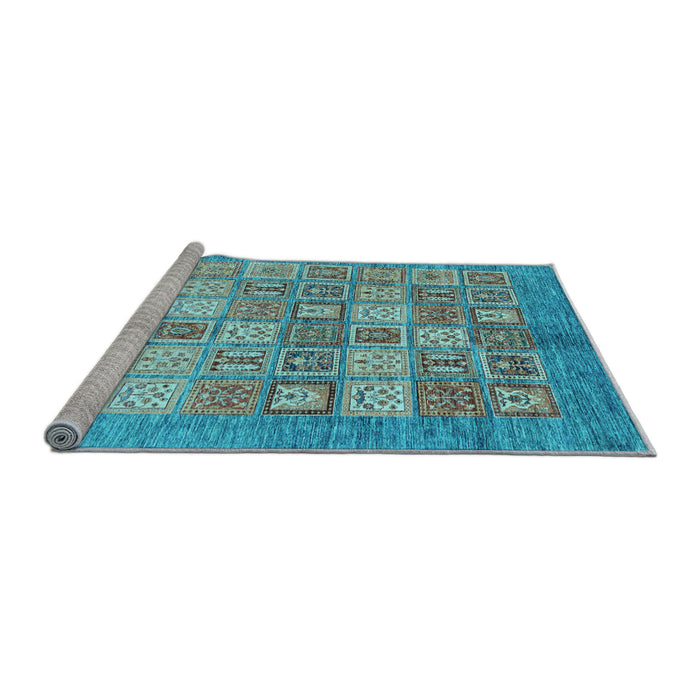 Sideview of Machine Washable Abstract Light Blue Modern Rug, wshabs3758lblu
