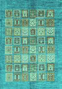 Abstract Turquoise Modern Rug, abs3758turq