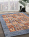 Machine Washable Abstract Rosy-Finch Purple Rug in a Family Room, wshabs3758