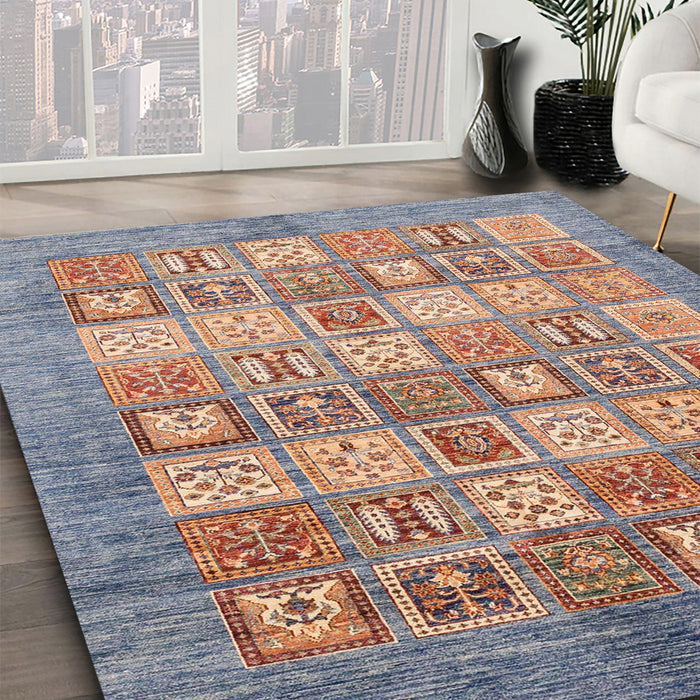 Machine Washable Abstract Rosy-Finch Purple Rug in a Family Room, wshabs3758