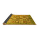 Sideview of Abstract Yellow Modern Rug, abs3758yw