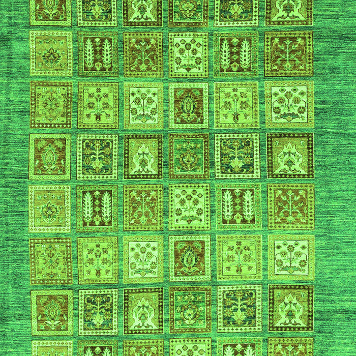 Machine Washable Abstract Green Modern Area Rugs, wshabs3758grn