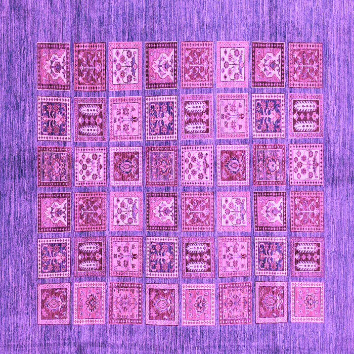Square Machine Washable Abstract Purple Modern Area Rugs, wshabs3758pur