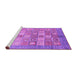 Sideview of Machine Washable Abstract Purple Modern Area Rugs, wshabs3758pur