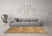 Machine Washable Abstract Brown Modern Rug in a Living Room,, wshabs3758brn