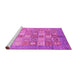 Sideview of Machine Washable Abstract Pink Modern Rug, wshabs3758pnk