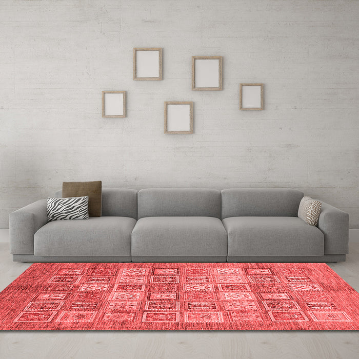 Modern Red Washable Rugs