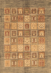 Abstract Brown Modern Rug, abs3758brn