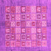 Square Machine Washable Abstract Pink Modern Rug, wshabs3758pnk