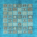 Square Abstract Light Blue Modern Rug, abs3758lblu