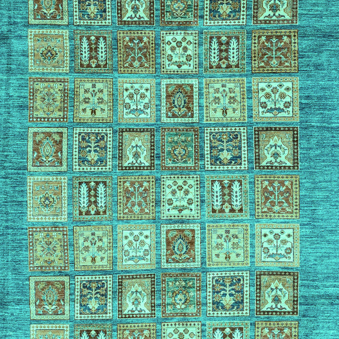 Machine Washable Abstract Turquoise Modern Area Rugs, wshabs3758turq