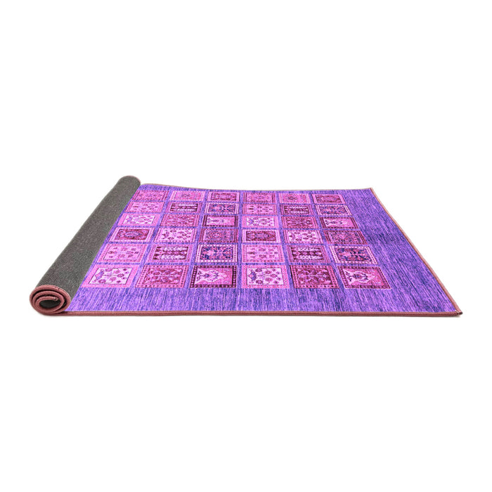 Sideview of Abstract Purple Modern Rug, abs3758pur