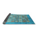 Sideview of Abstract Light Blue Modern Rug, abs3758lblu