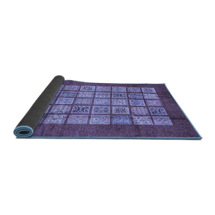 Sideview of Abstract Blue Modern Rug, abs3759blu