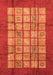 Machine Washable Abstract Orange Modern Area Rugs, wshabs3759org