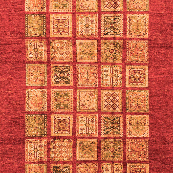 Machine Washable Abstract Orange Modern Area Rugs, wshabs3759org