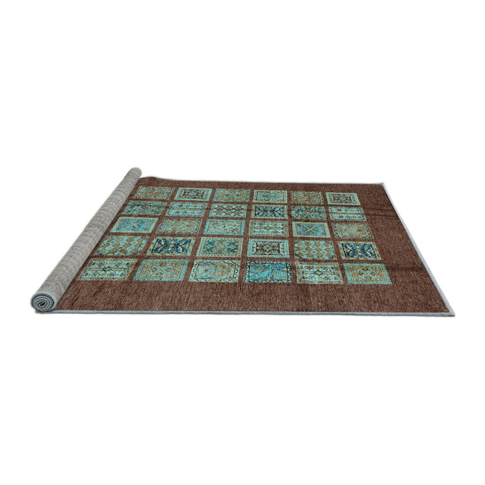 Sideview of Machine Washable Abstract Light Blue Modern Rug, wshabs3759lblu