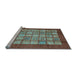 Sideview of Machine Washable Abstract Light Blue Modern Rug, wshabs3759lblu