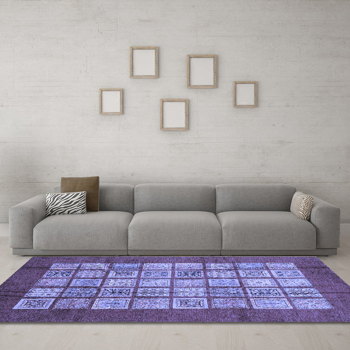 Machine Washable Abstract Blue Modern Rug in a Living Room, wshabs3759blu