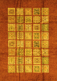 Abstract Yellow Modern Rug, abs3759yw