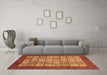 Machine Washable Abstract Brown Modern Rug in a Living Room,, wshabs3759brn