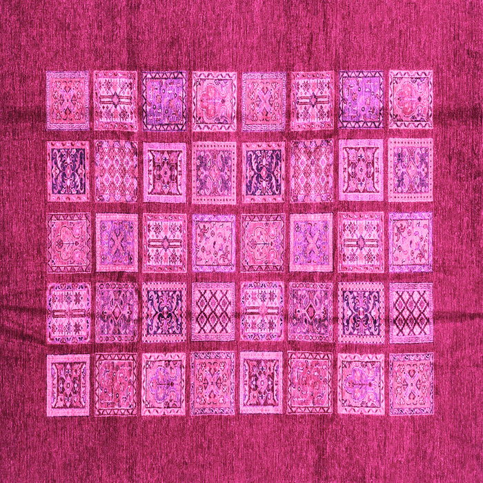 Square Abstract Pink Modern Rug, abs3759pnk