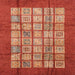 Square Abstract Neon Red Modern Rug, abs3759