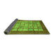 Sideview of Abstract Green Modern Rug, abs3759grn