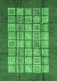 Abstract Emerald Green Modern Rug, abs3759emgrn