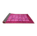 Sideview of Abstract Pink Modern Rug, abs3759pnk