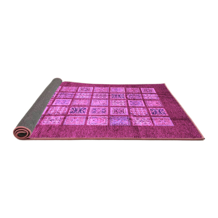Sideview of Abstract Purple Modern Rug, abs3759pur