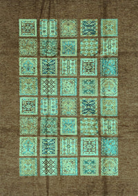 Abstract Turquoise Modern Rug, abs3759turq