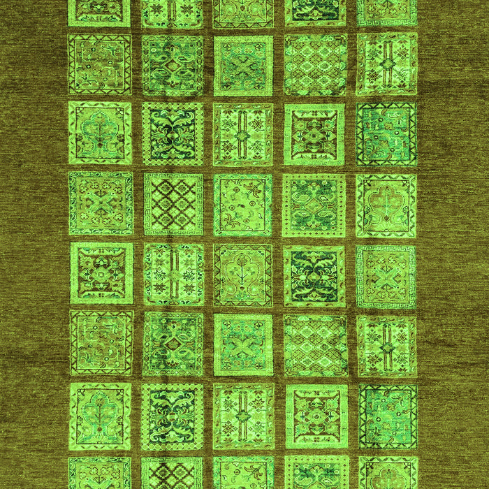 Machine Washable Abstract Green Modern Area Rugs, wshabs3759grn