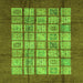 Square Abstract Green Modern Rug, abs3759grn