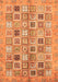 Machine Washable Abstract Orange Modern Area Rugs, wshabs375org