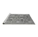 Sideview of Machine Washable Abstract Gray Modern Rug, wshabs375gry