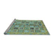 Sideview of Machine Washable Abstract Light Blue Modern Rug, wshabs375lblu