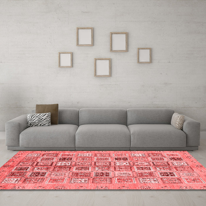 Modern Red Washable Rugs
