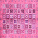 Square Abstract Pink Modern Rug, abs375pnk