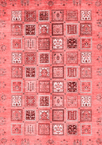 Abstract Red Modern Rug, abs375red