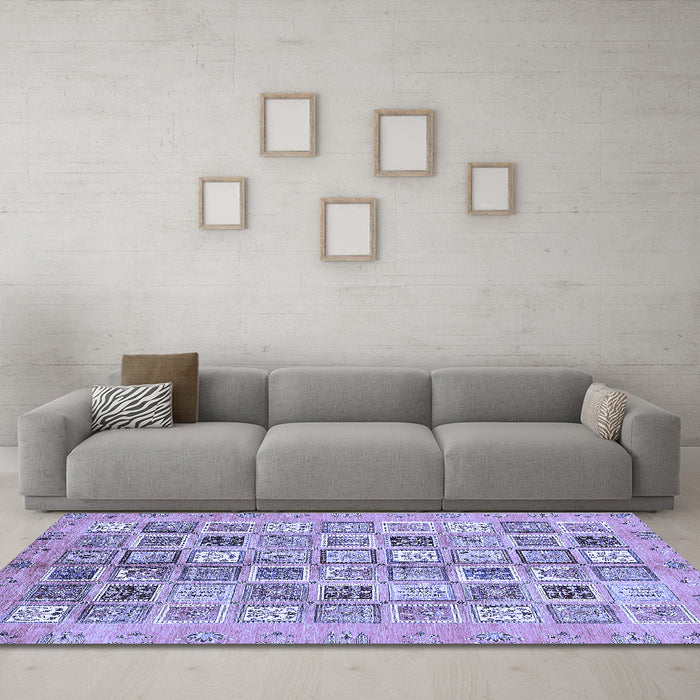 Machine Washable Abstract Blue Modern Rug in a Living Room, wshabs375blu