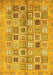 Machine Washable Abstract Yellow Modern Rug, wshabs375yw